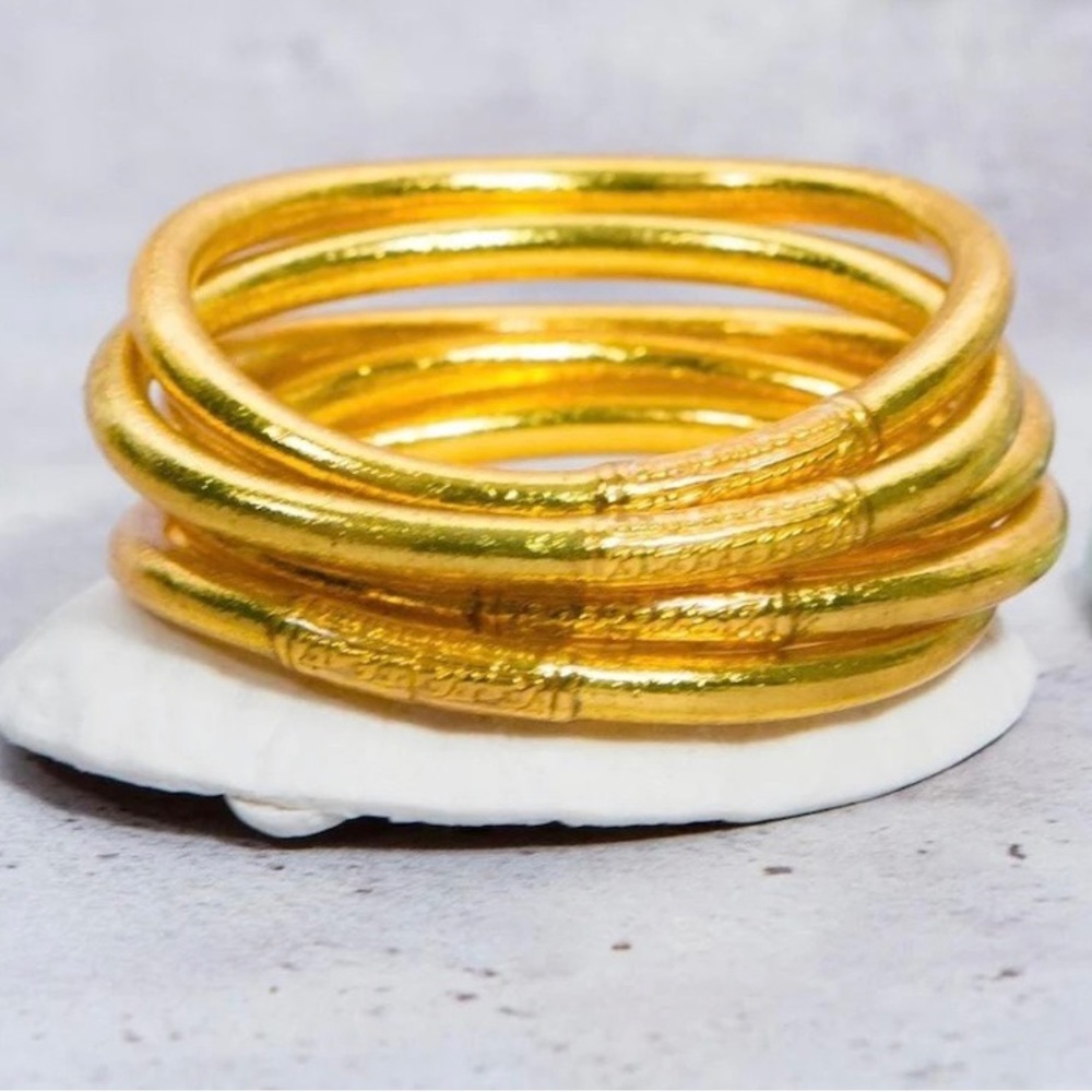 Gold Leaf Thai Bracelet Bangle (one)